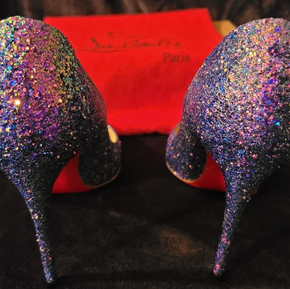 Christian Louboutin Glitter Pigalle 39.5 - Picture 7 of 12